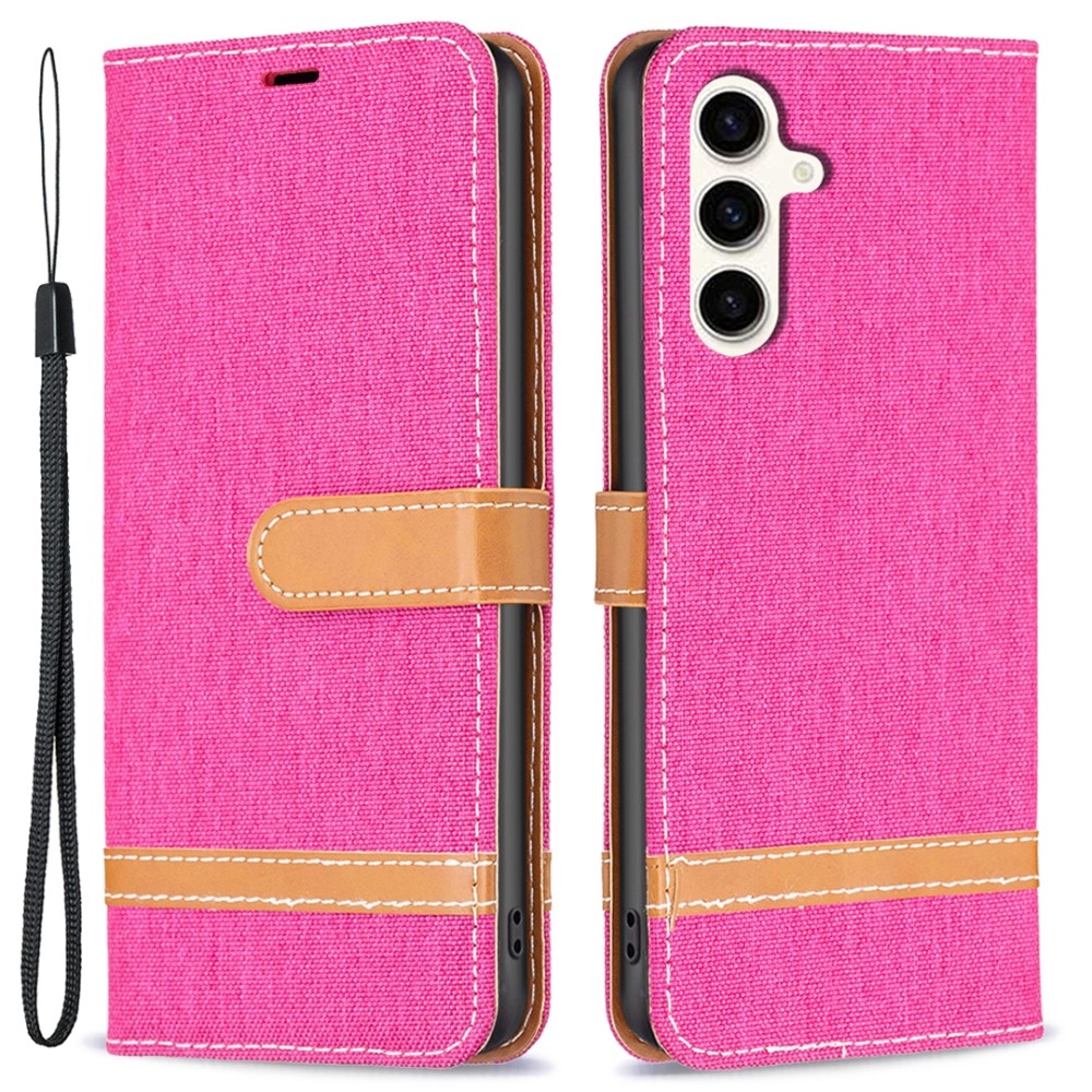 Pouzdro na Samsung Galaxy S23 FE Jeans růžové