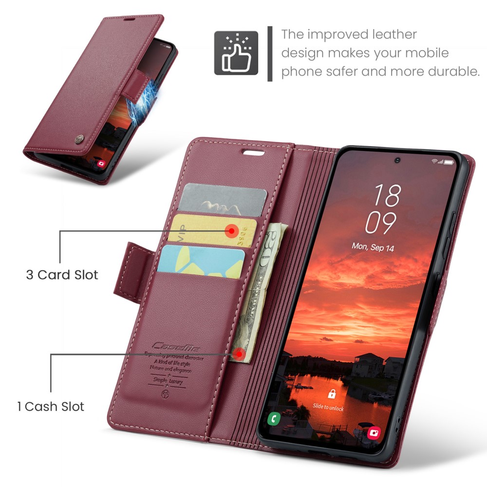 Pouzdro na Samsung Galaxy S25+ CASEME smooth červené