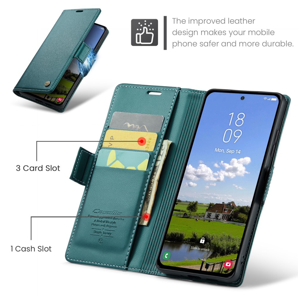 Pouzdro na Samsung Galaxy S25+ CASEME smooth zelené