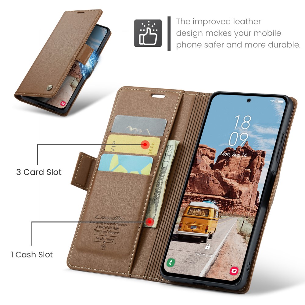 Pouzdro na Samsung Galaxy S25+ CASEME smooth hnědé