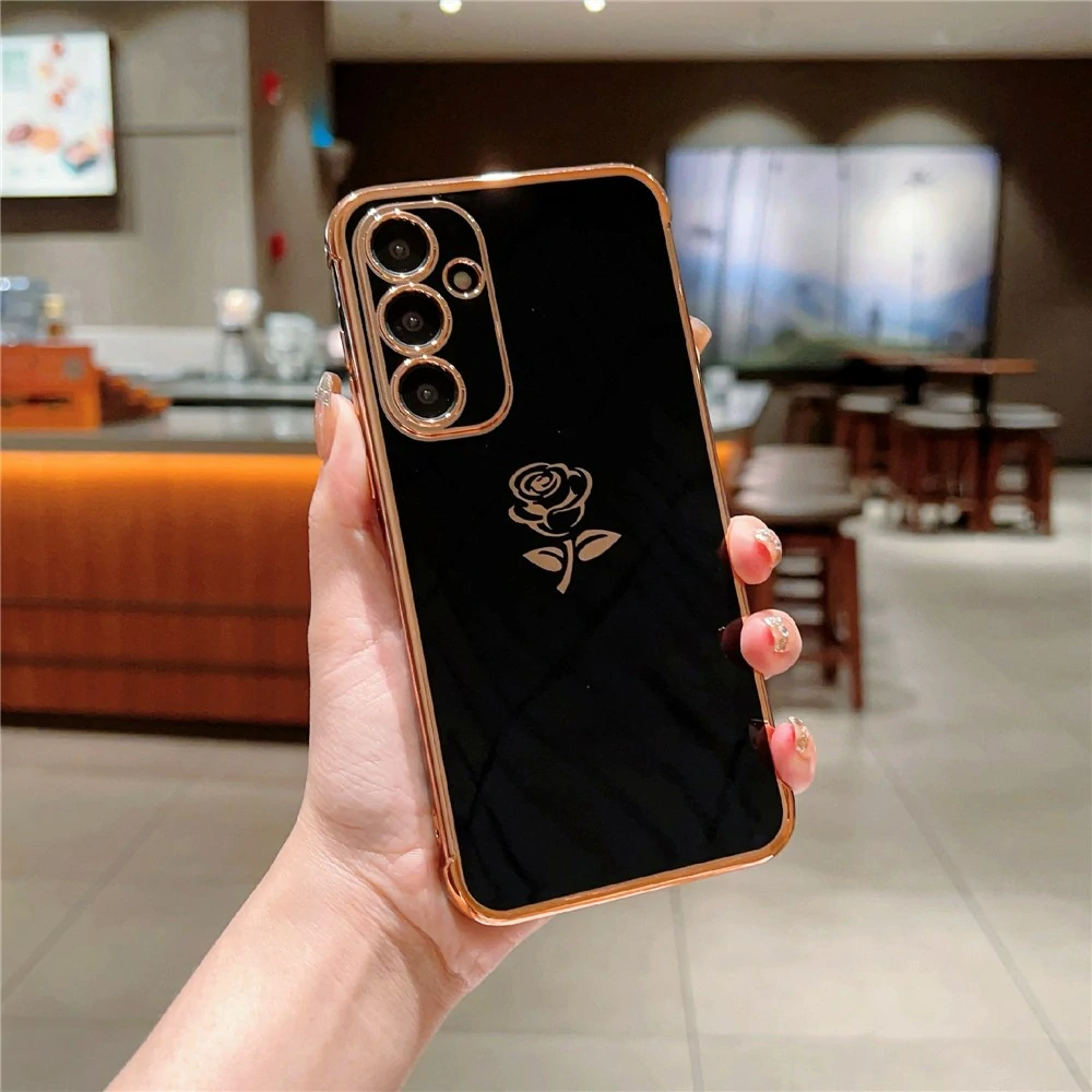 Kryt na Samsung Galaxy S25 růže černý