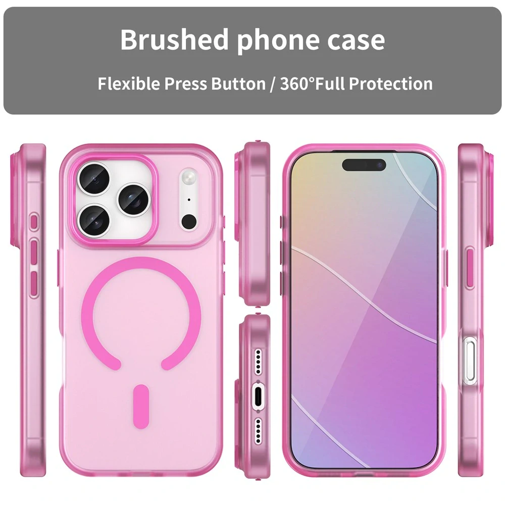 Kryt na iPhone 17 Pro Candy s podporou MAGSAFE růžový