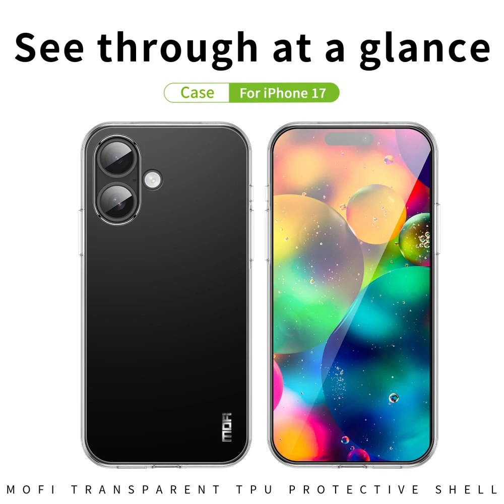 Kryt na iPhone 17 Gumový MOFI čirý