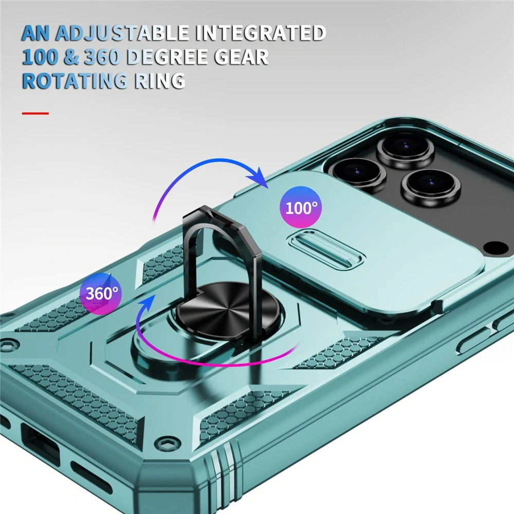 Kryt na iPhone 17 Pro Max odolný s krytkou na fotoaparát světle modrý