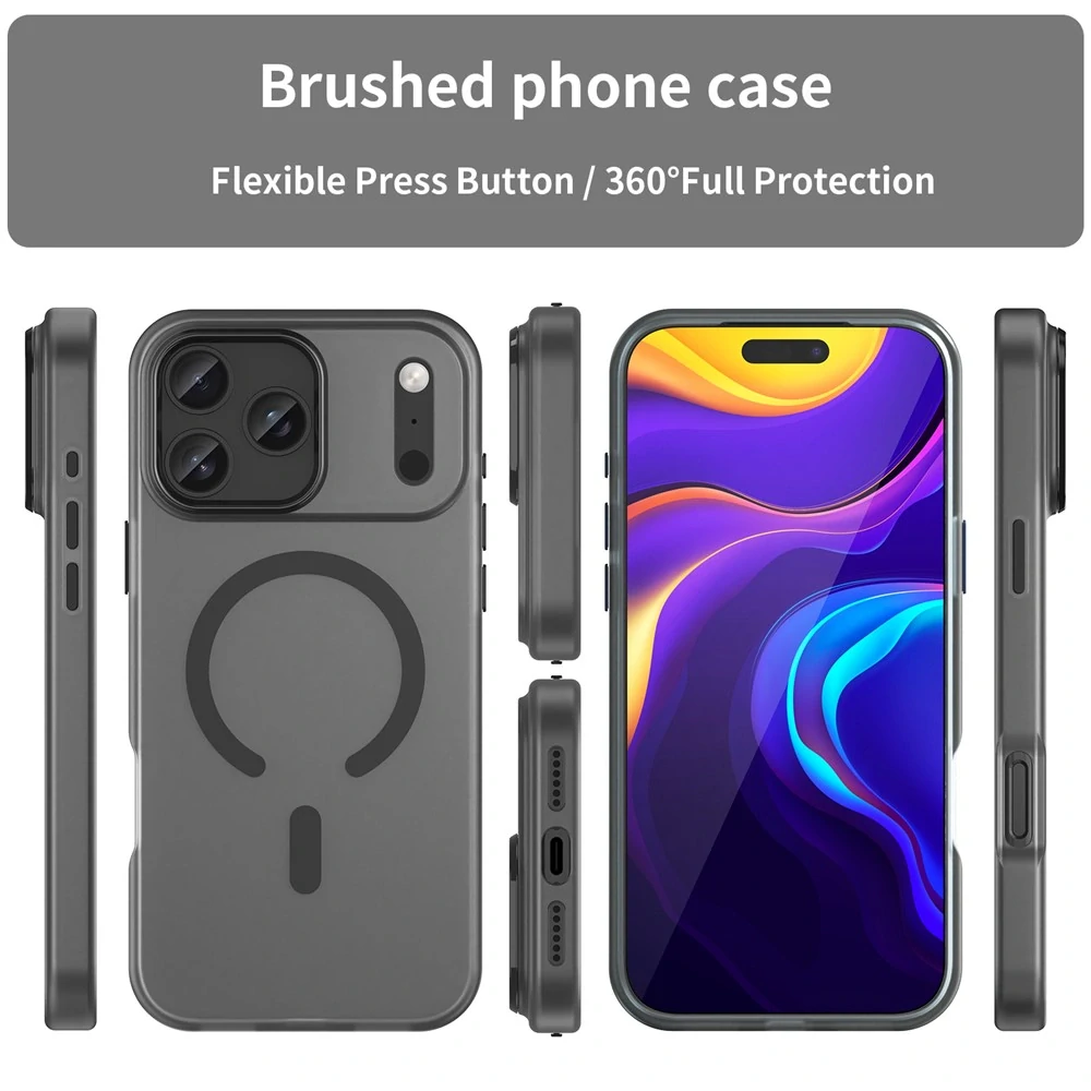 Kryt na iPhone 17 Pro Max Candy s podporou MAGSAFE černý
