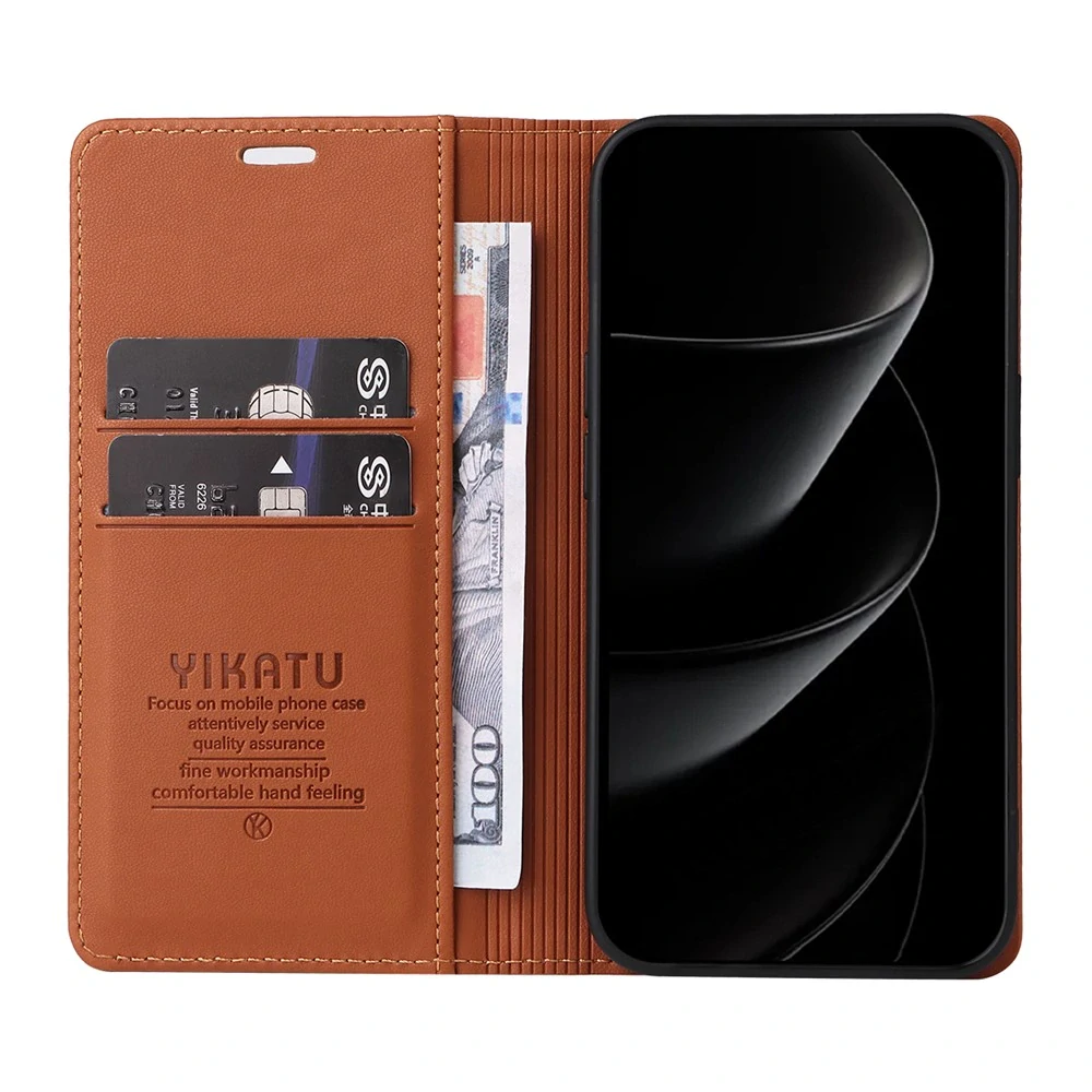 Pouzdro na iPhone 17 Pro Max Yikatu hnědé