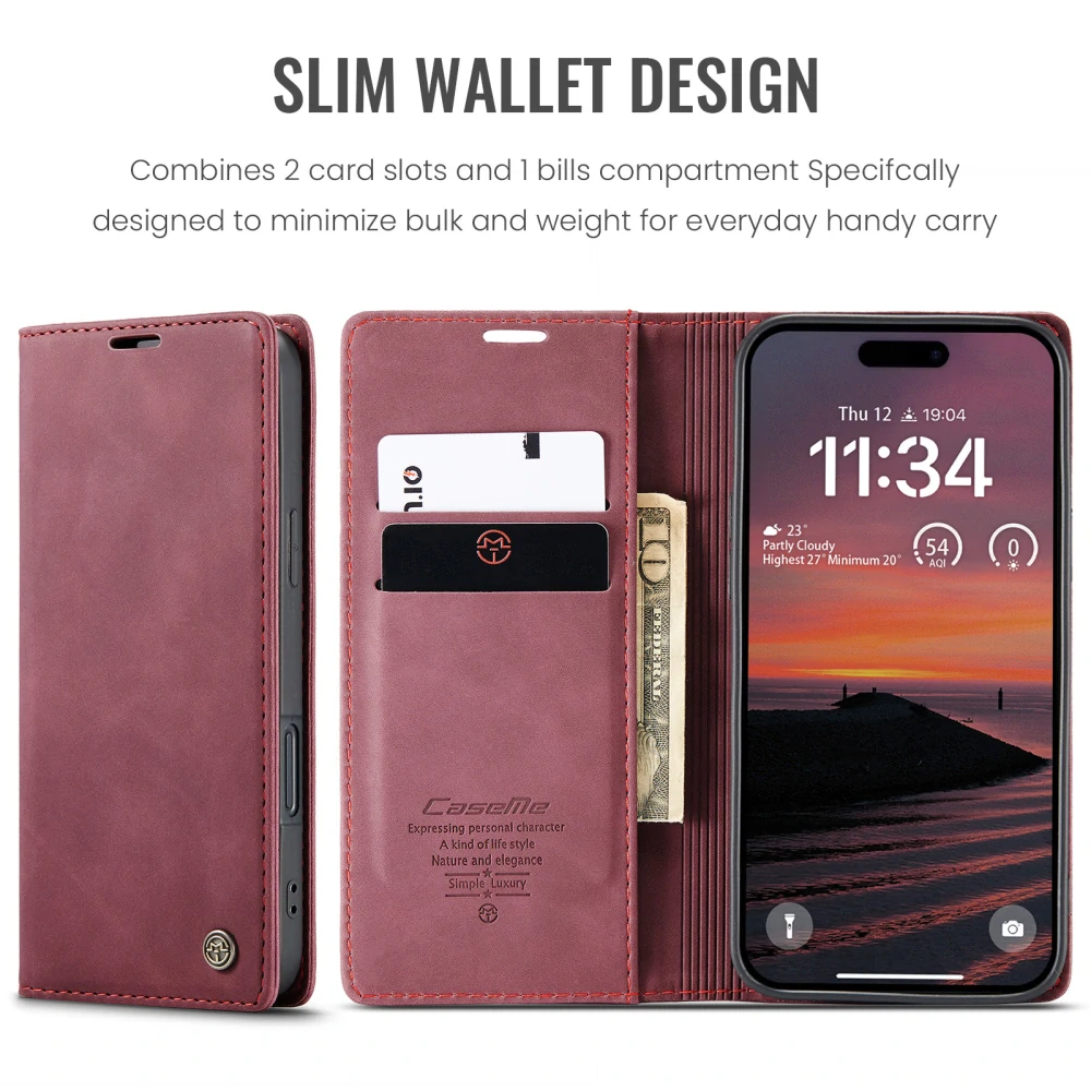 Pouzdro CASEME pro iPhone 17 Pro Max červené