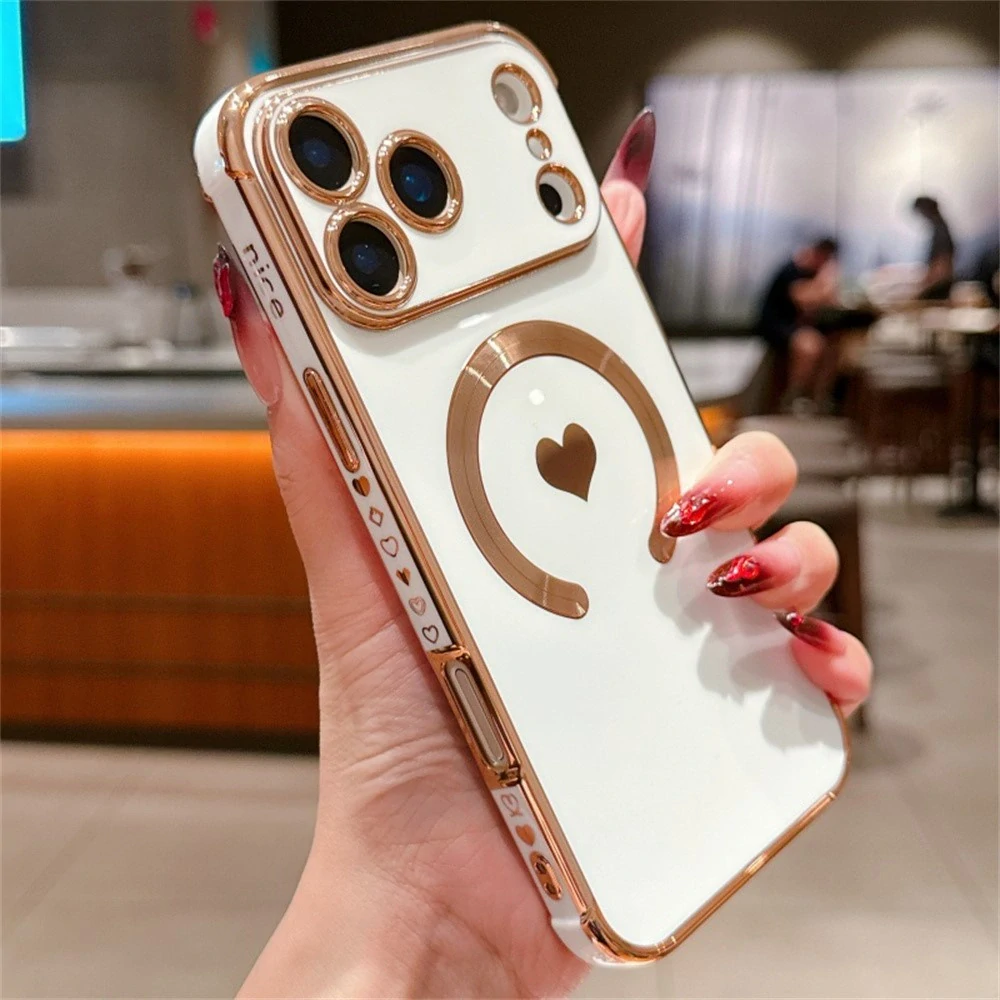 Kryt na iPhone 17 Pro Max Srdíčko s podporou MagSafe bílý