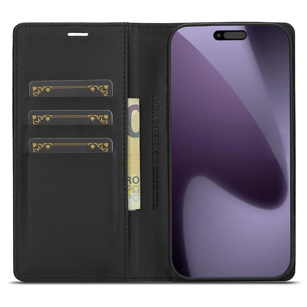 Pouzdro pro iPhone 17 Pro Max LC.IMEEKE Carbon Horizontal