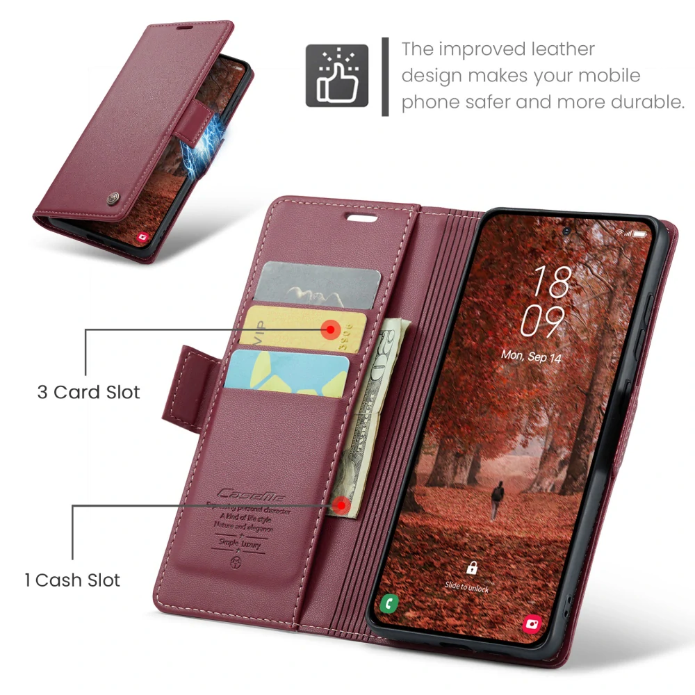 Pouzdro na Samsung Galaxy S26 CASEME smooth červené