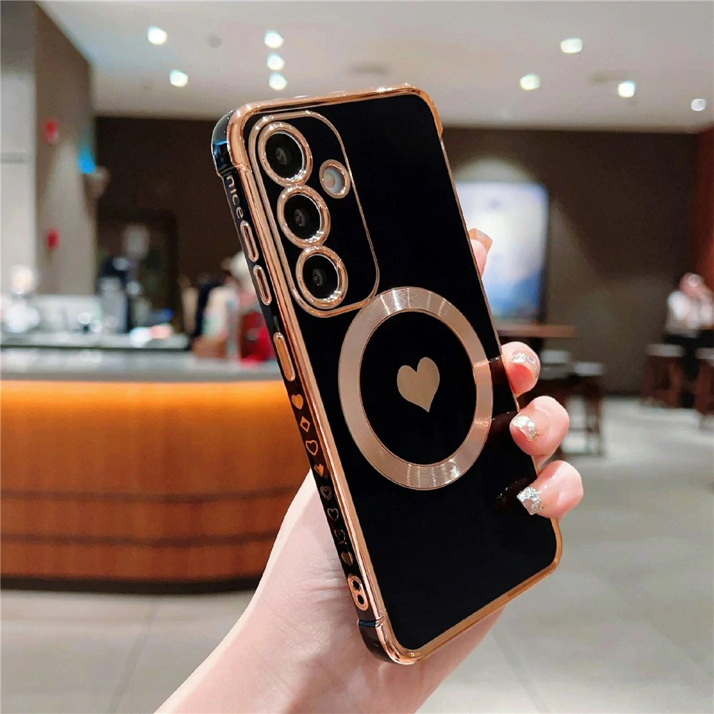 Kryt na Samsung Galaxy S26 Srdíčko s podporou MagSafe černý