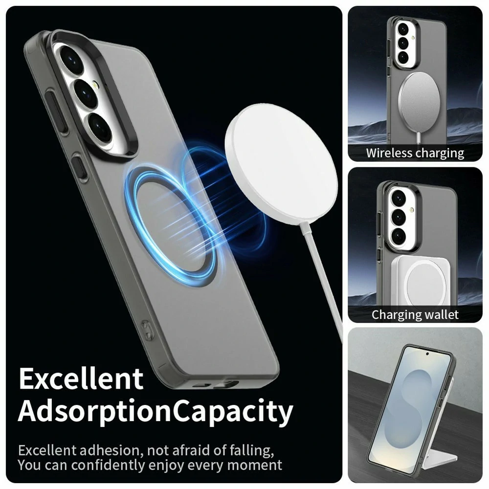 Kryt na Samsung Galaxy S26 gumový Magnetic (podpora MagSafe) černý