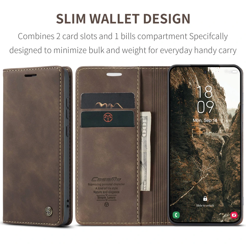 Pouzdro na Samsung Galaxy S26 CASEME hnědé