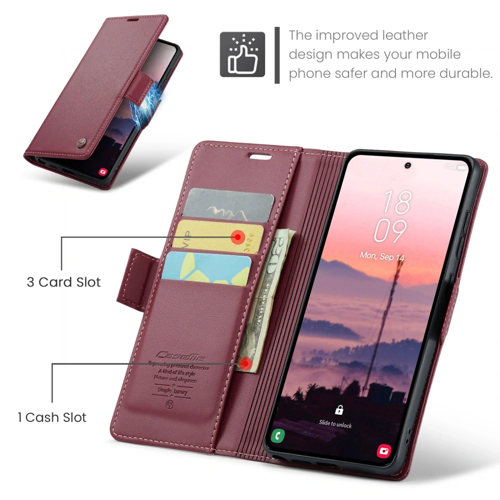 Pouzdro na Samsung Galaxy S26 Ultra CASEME smooth červené