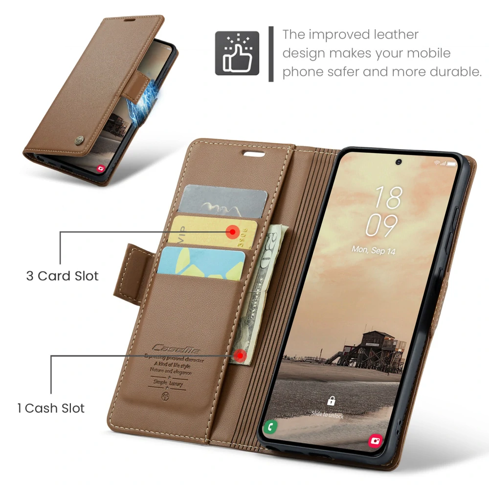 Pouzdro na Samsung Galaxy S26 Ultra CASEME smooth hnědé