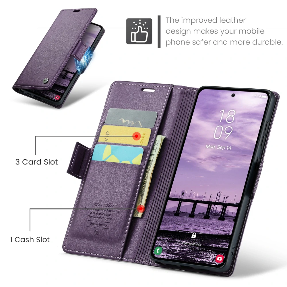 Pouzdro na Samsung Galaxy S26 Ultra CASEME smooth fialové