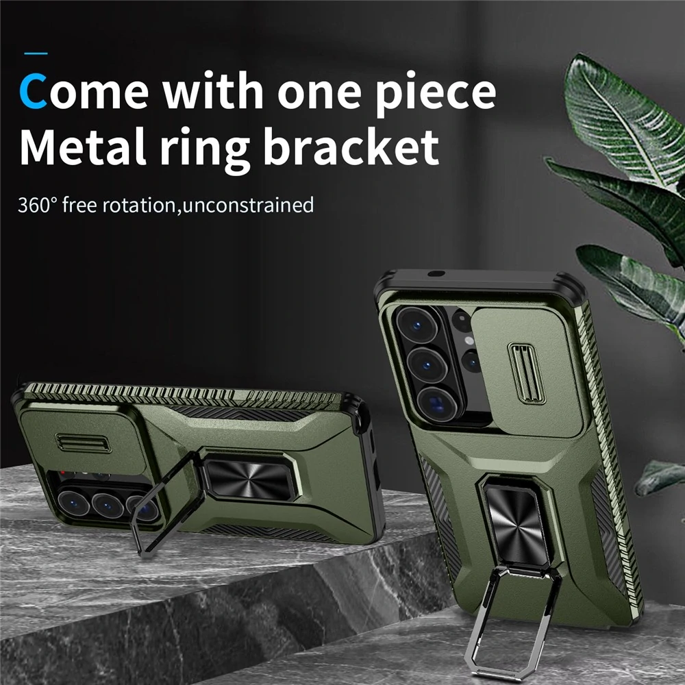 Kryt na Samsung Galaxy S26 Ultra odolný s krytkou na fotoaparát zelený