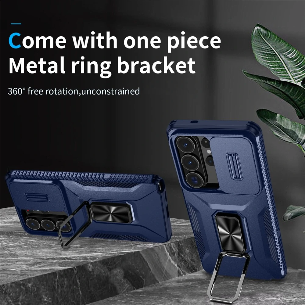 Kryt na Samsung Galaxy S26 Ultra odolný s krytkou na fotoaparát modrý