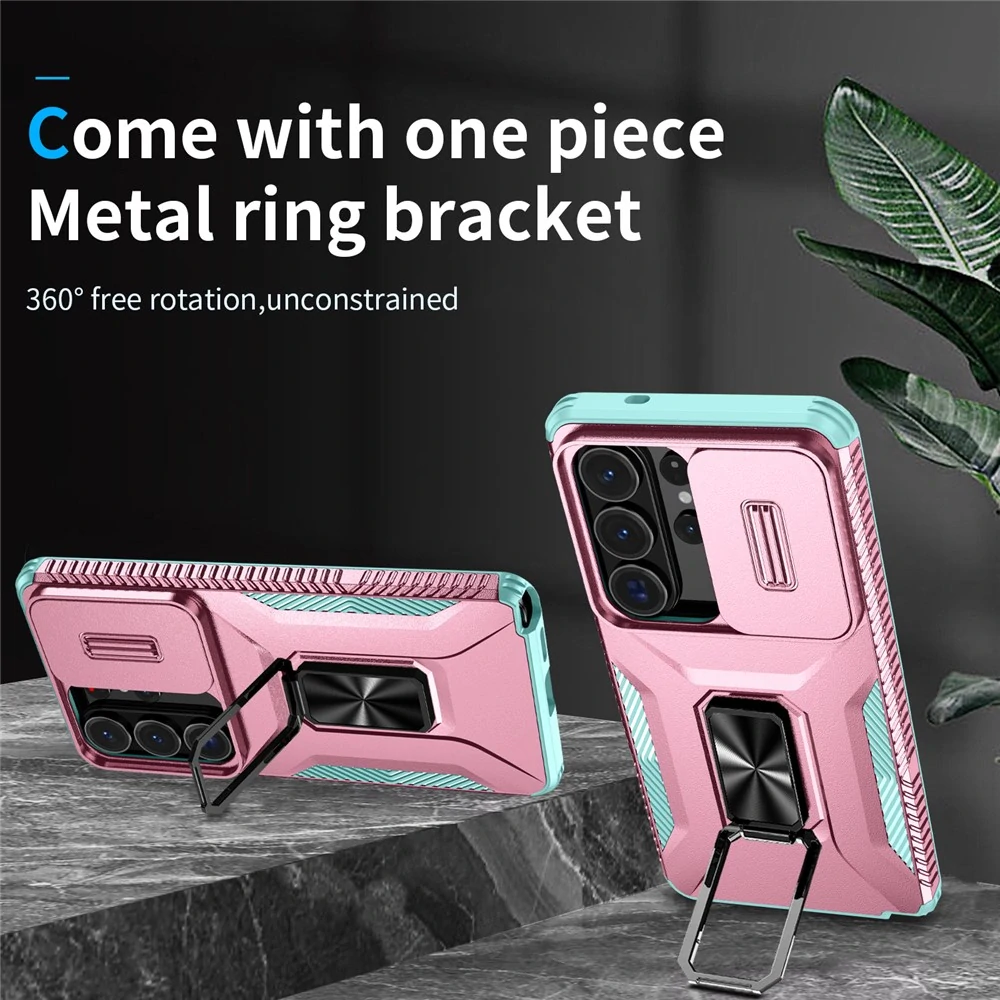 Kryt na Samsung Galaxy S26 Ultra odolný s krytkou na fotoaparát růžový