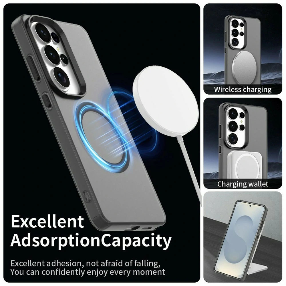 Kryt na Samsung Galaxy S26 Ultra gumový Magnetic (podpora MagSafe) černý