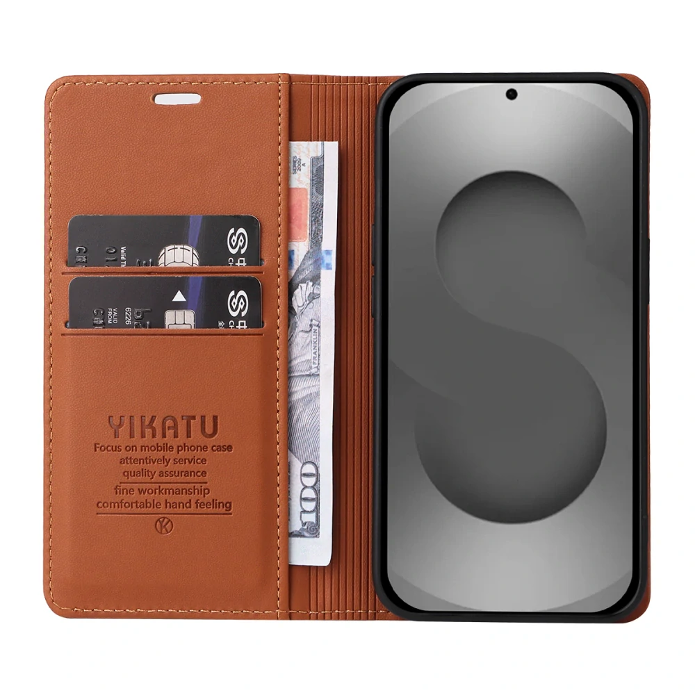 Pouzdro na Samsung Galaxy S26 Ultra Yikatu hnědé