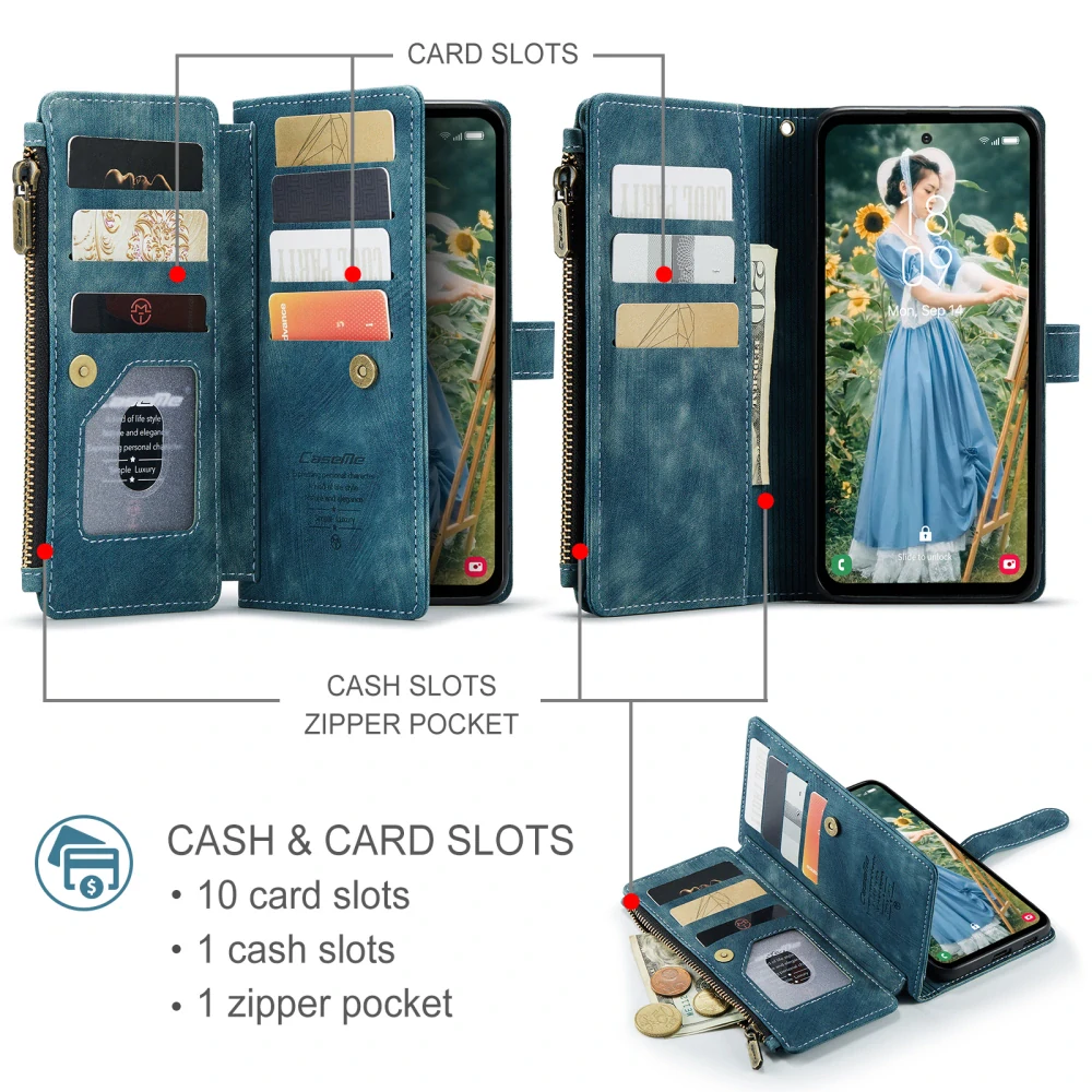 Pouzdro na Samsung Galaxy S25 FE CASEME Deluxe modré