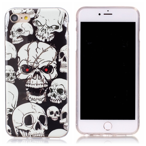 Kryt na iPhone 7 / 8 / SE ( 2020 / 2022 ) svítící lebka Creepy Skull