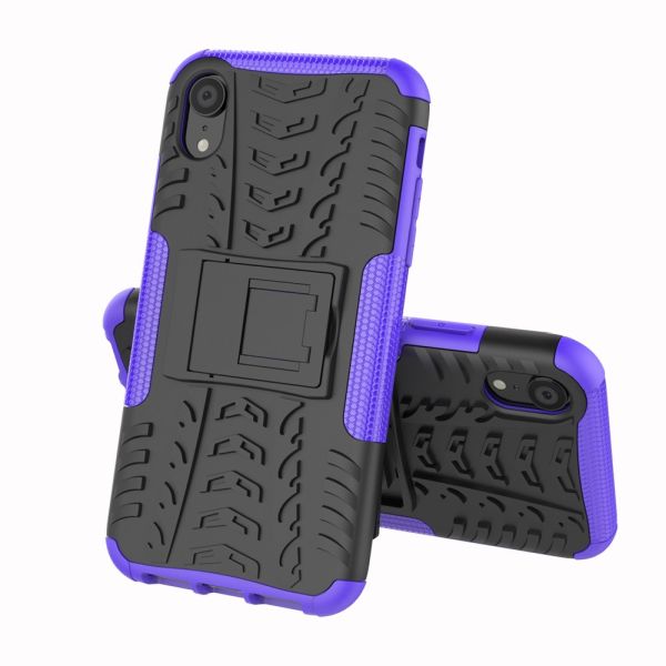 Kryt na iPhone Xr odolný Tire fialový