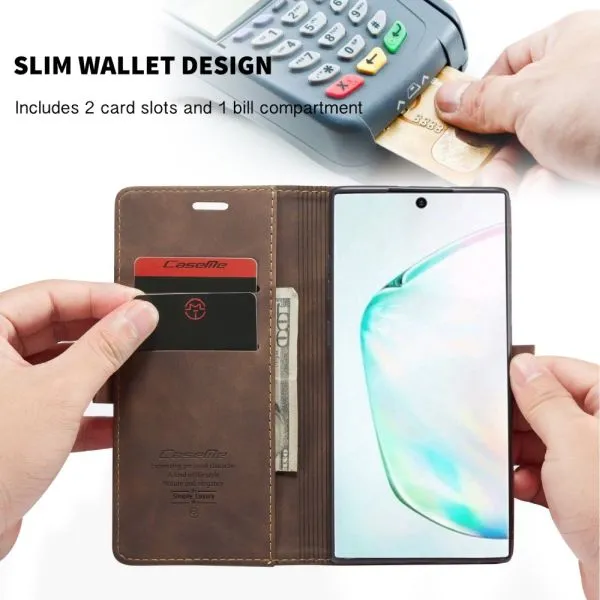 Pouzdro na Samsung Galaxy Note 10 Plus CASEME hnědé