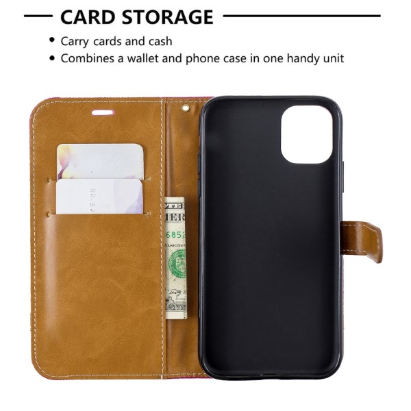 Pouzdro pro iPhone 11 Jeans růžový