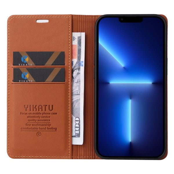 Pouzdro YIKATU pro iPhone 13 hnědé