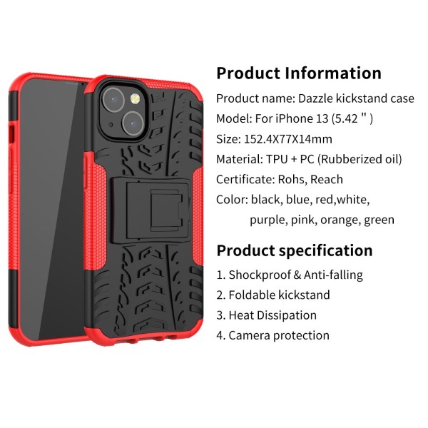 Kryt na iPhone 13 odolný Tire černý