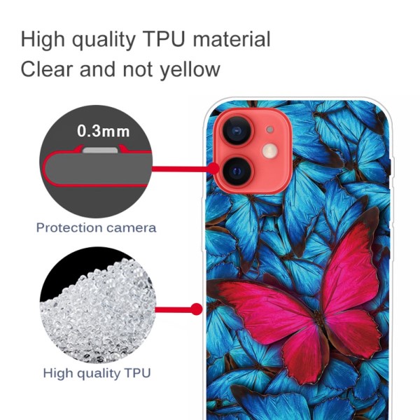 Kryt na iPhone 13 Motýl modrý