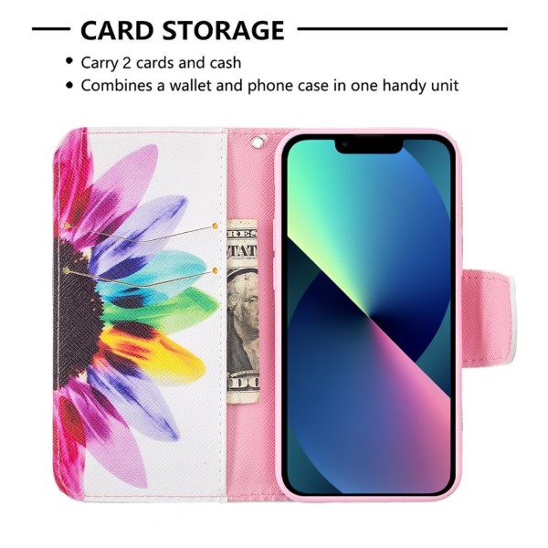 Pouzdro pro iPhone 13 Abstrakt bílé