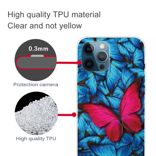 Kryt na iPhone 13 Pro Motýl modrý