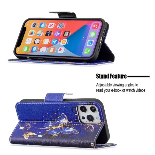 Pouzdro pro iPhone 13 Pro Motýly fialové