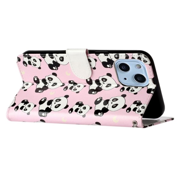 Pouzdro pro iPhone 14 Panda růžové