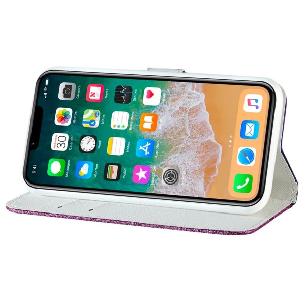 Pouzdro pro iPhone 14 Glitter fialové