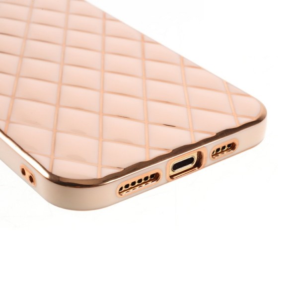 Kryt na iPhone 14 Luxury rhombus růžový