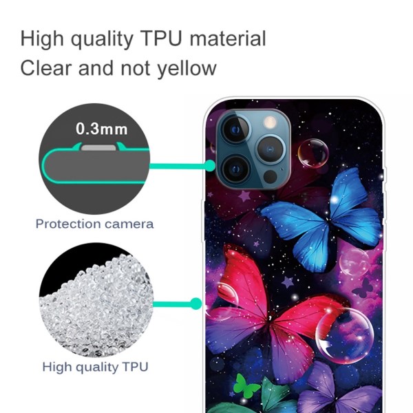 Kryt na iPhone 14 Pro Motýl černý