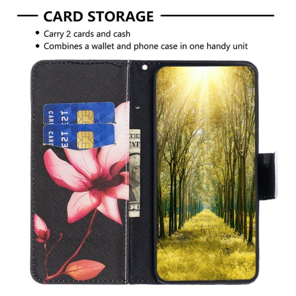 Pouzdro pro iPhone 14 Pro Květy černé