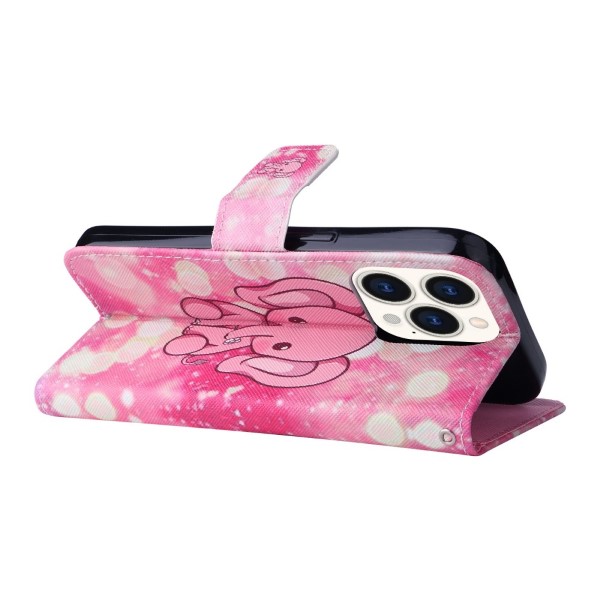 Pouzdro pro iPhone 14 Pro Slůně růžové