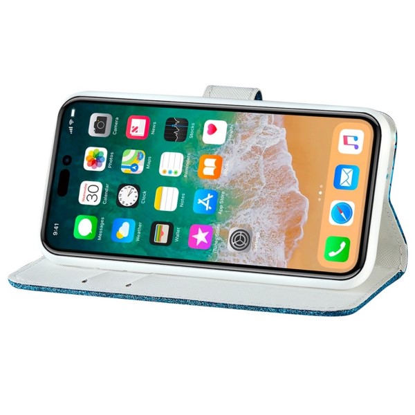Pouzdro pro iPhone 14 Pro Glitter modré