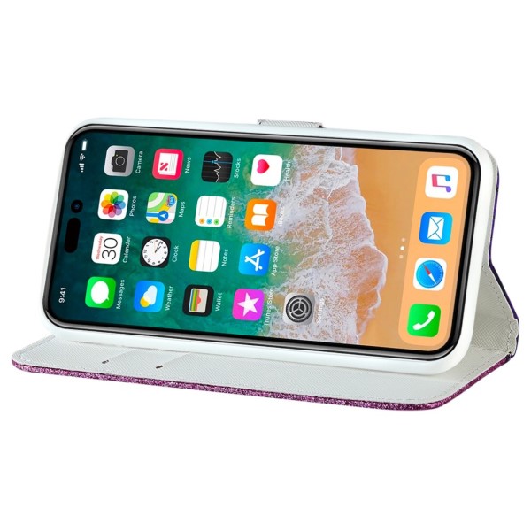 Pouzdro pro iPhone 14 Pro Glitter fialové