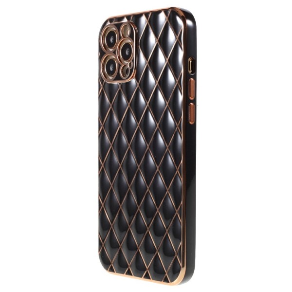 Kryt na iPhone 14 Pro Luxury rhombus černý