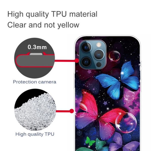 Kryt na iPhone 13 Pro motýl černý