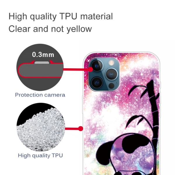 Kryt na iPhone 13 Pro Panda růžový