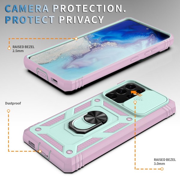 Kryt na Samsung Galaxy Note 20 Ultra odolný s krytkou na fotoaparát růžový