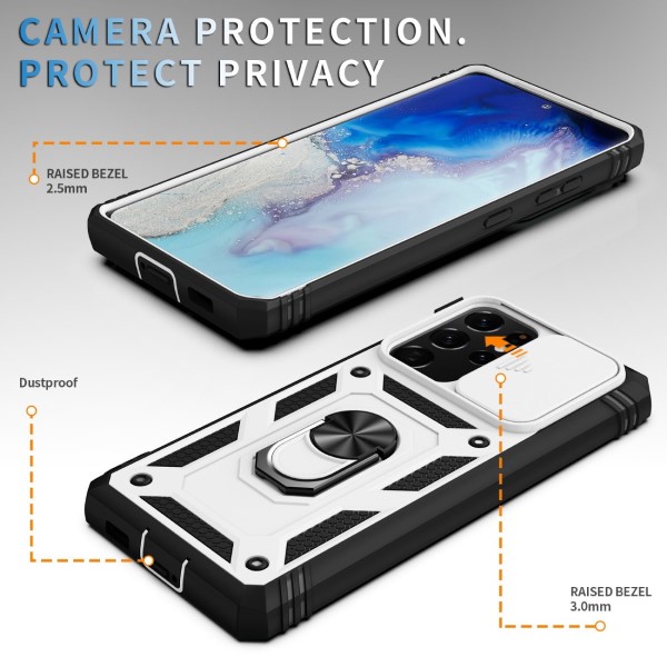 Kryt na Samsung Galaxy Note 20 Ultra odolný s krytkou na fotoaparát bílý