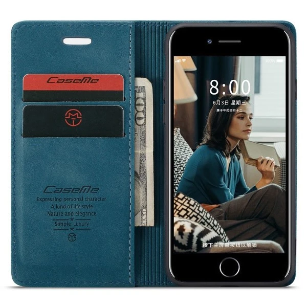 Pouzdro CASEME pro iPhone 7 / 8 / SE ( 2020 / 2022 ) modré